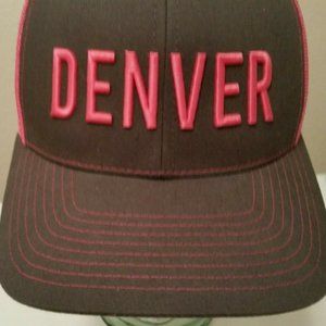 Denver City Baseball Trucker Cap, 'Colorado Rockies', Raspberry Pink & Gray